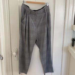 Houndstooth Pleated Trousers